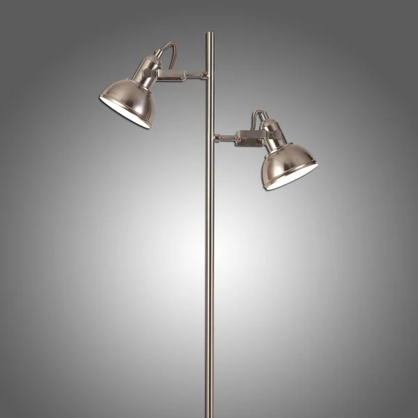 LAMPE DE PLANCHER DÉCORATIVE 2 LUMIÈRES DE MURRAY DE NICKEL