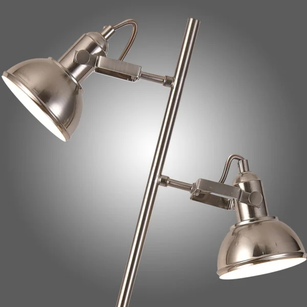 LAMPE DE PLANCHER DÉCORATIVE 2 LUMIÈRES DE MURRAY DE NICKEL