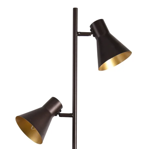 LAMPE DE PLANCHER DÉCORATIVE 2 LUMIÈRES BRUNES CLARENCE