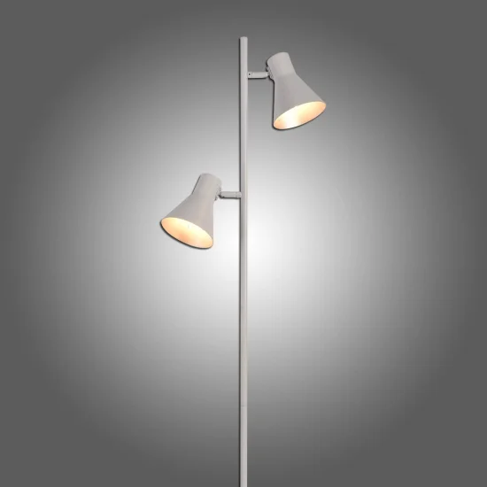 LAMPE DE PLANCHER DÉCORATIVE 2 LUMIÈRES BLANCHES CLARENCE 2