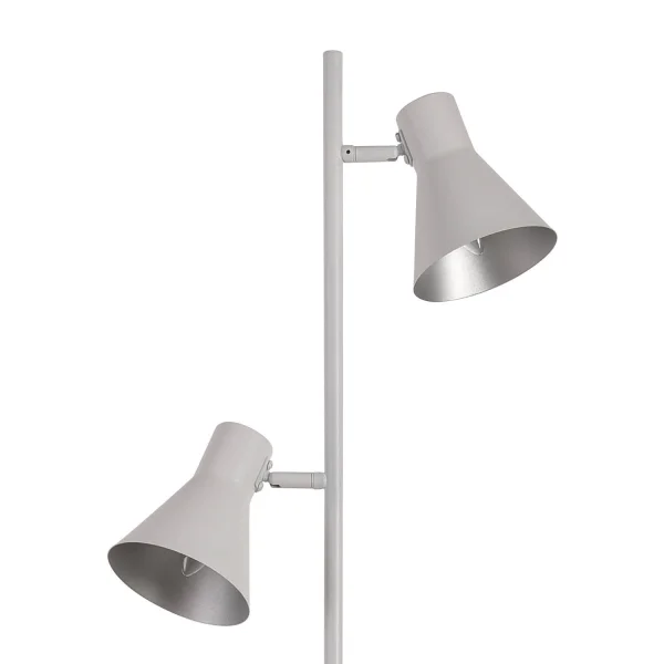 LAMPE DE PLANCHER DÉCORATIVE 2 LUMIÈRES BLANCHES CLARENCE