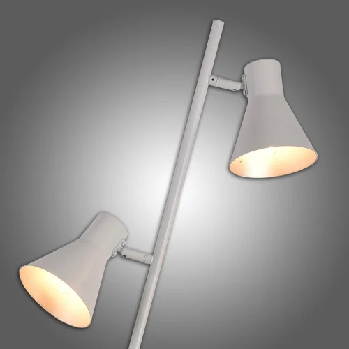 LAMPE DE PLANCHER DÉCORATIVE 2 LUMIÈRES BLANCHES CLARENCE