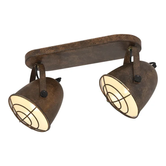 BANDE DÉCORATIVE 2 LUMIÈRES STUTTGART ROUILLE BRUNE
