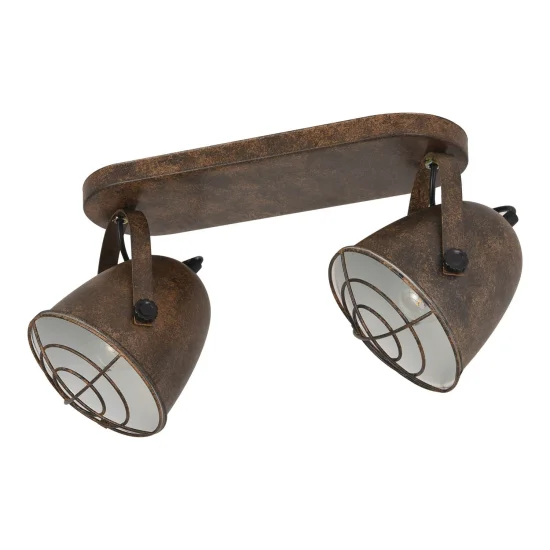 BANDE DÉCORATIVE 2 LUMIÈRES STUTTGART ROUILLE BRUNE 2