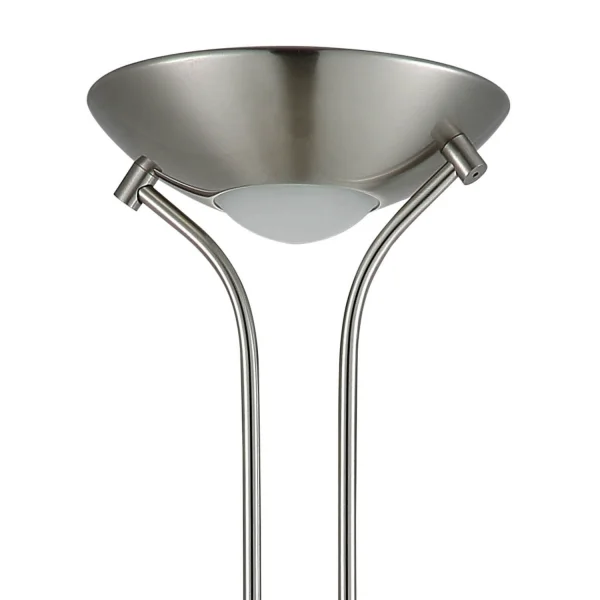 LAMPADAIRE LED AYMERICK 19W+5W 3000K USB NICKEL SATINÉ