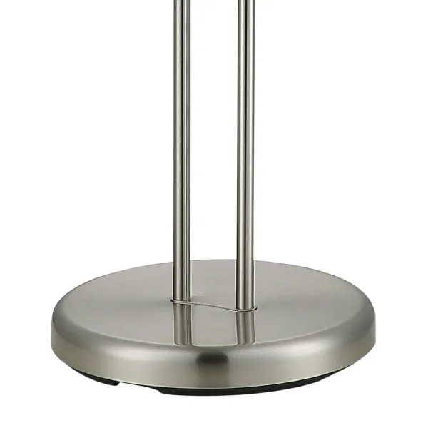 LAMPADAIRE LED AYMERICK 19W+5W 3000K USB NICKEL SATINÉ