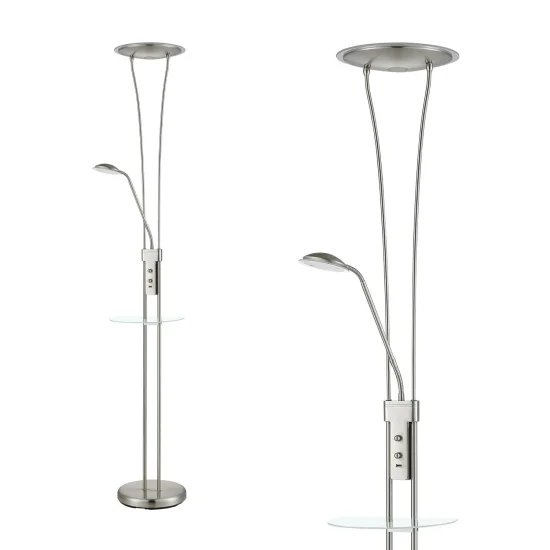 LAMPE DEBOUT LED ARTEMIS 18W+5W 3000K USB NICKEL 2