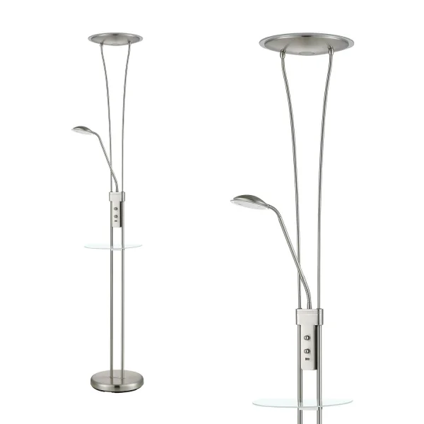 LAMPE DEBOUT LED ARTEMIS 18W+5W 3000K USB NICKEL LAMPE DEBOUT LED ARTEMIS 18W+5W 3000K USB NICKEL