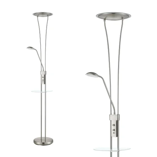 LAMPE DEBOUT LED ARTEMIS 18W+5W 3000K USB NICKEL LAMPE DEBOUT LED ARTEMIS 18W+5W 3000K USB NICKEL