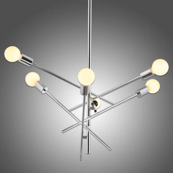 SUSPENSION RIGEL 6 LUMIÈRES CHROME SUSPENSION RIGEL 6 LUMIÈRES CHROME