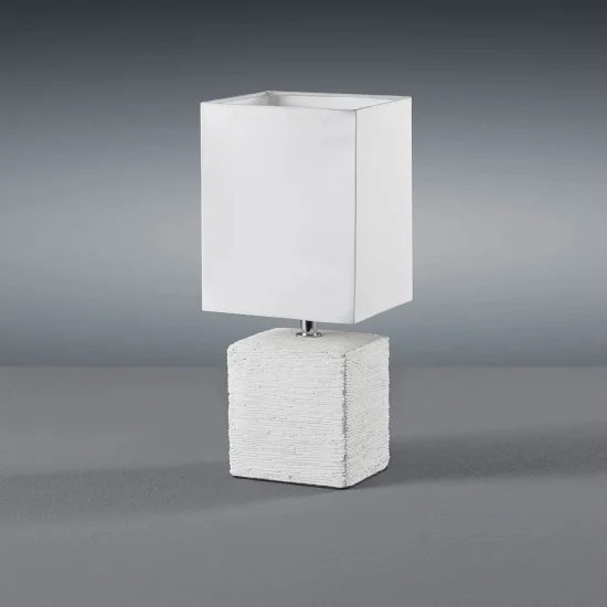 LAMPE DE TABLE HOWARD VIEILLI CÉRAMIQUE BLANCHE 2
