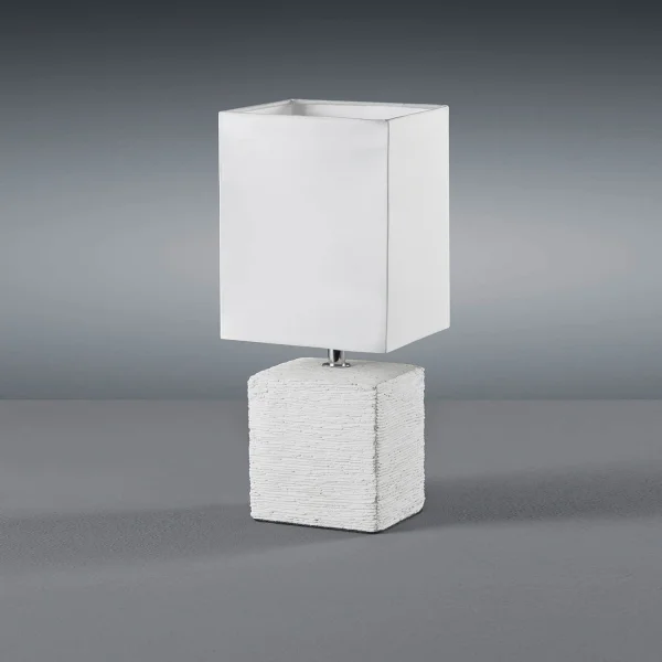 LAMPE DE TABLE HOWARD VIEILLI CÉRAMIQUE BLANCHE