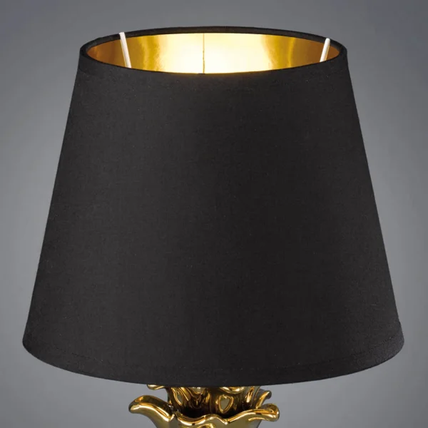 LAMPE DE TABLE ANANAS CÉRAMIQUE OR 35CM
