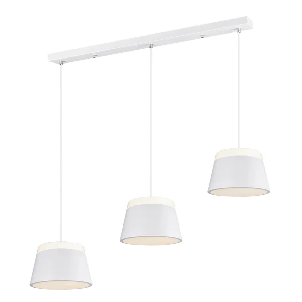 LAMPE DE PLAFOND DUCHESSE 3 LUMIÈRES EN MÉTAL BLANC
