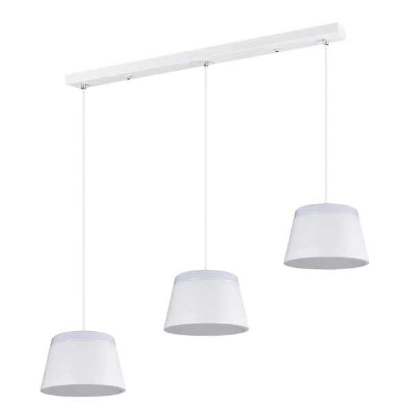 LAMPE DE PLAFOND DUCHESSE 3 LUMIÈRES EN MÉTAL BLANC