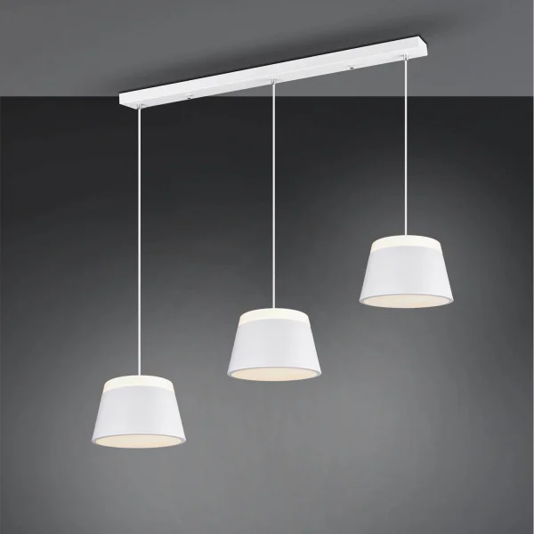LAMPE DE PLAFOND DUCHESSE 3 LUMIÈRES EN MÉTAL BLANC