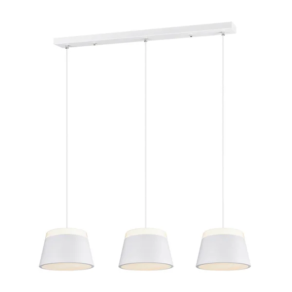 LAMPE DE PLAFOND DUCHESSE 3 LUMIÈRES EN MÉTAL BLANC