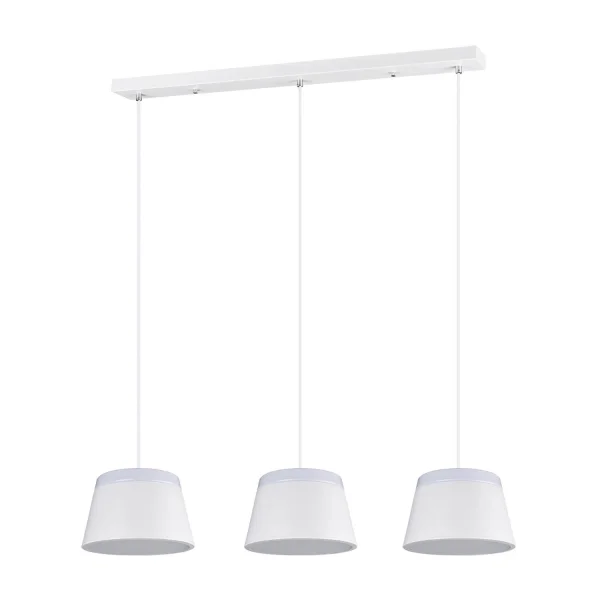 LAMPE DE PLAFOND DUCHESSE 3 LUMIÈRES EN MÉTAL BLANC