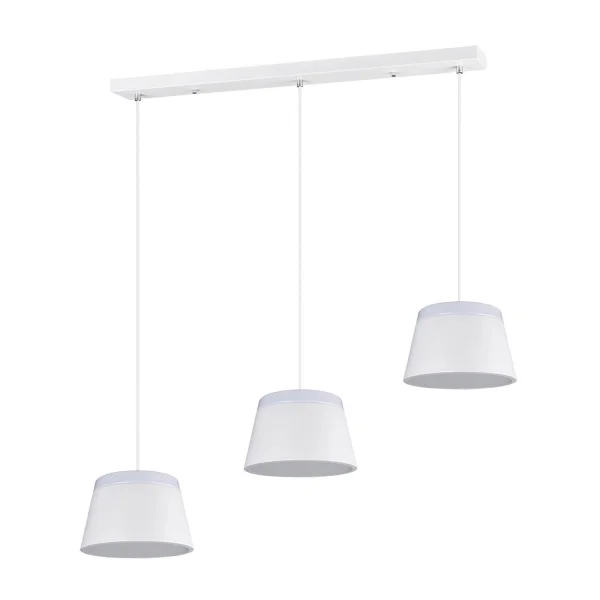 LAMPE DE PLAFOND DUCHESSE 3 LUMIÈRES EN MÉTAL BLANC
