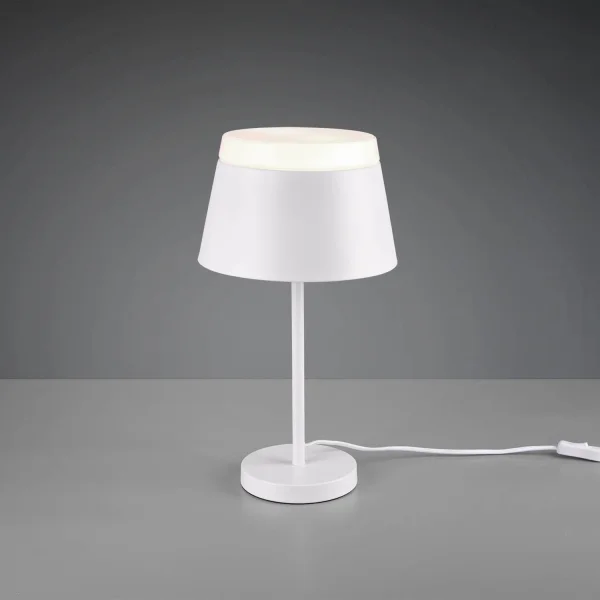 LAMPE DE TABLE EN MÉTAL BLANC DUCHESSE