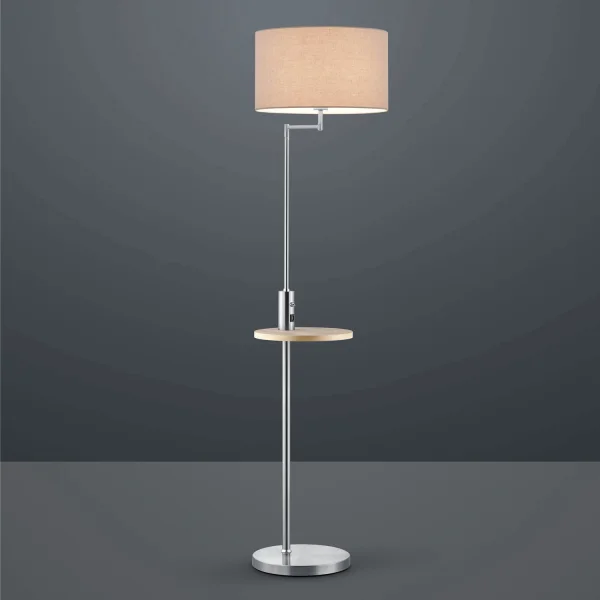 LAMPE DE PLANCHER DAGNY USB NICKEL MATTE