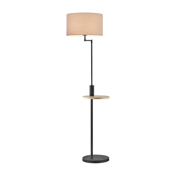 LAMPE DE PLANCHER DAGNY USB MÉTAL NOIR
