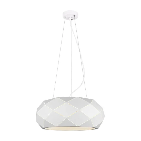 LAMPE DE PLAFOND 3 LUMIÈRES NICASIA MÉTAL BLANC 2