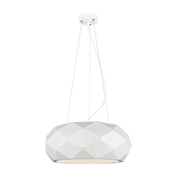 LAMPE DE PLAFOND 3 LUMIÈRES NICASIA MÉTAL BLANC