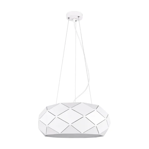 LAMPE DE PLAFOND 3 LUMIÈRES NICASIA MÉTAL BLANC