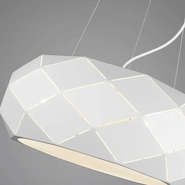 LAMPE DE PLAFOND 3 LUMIÈRES NICASIA MÉTAL BLANC