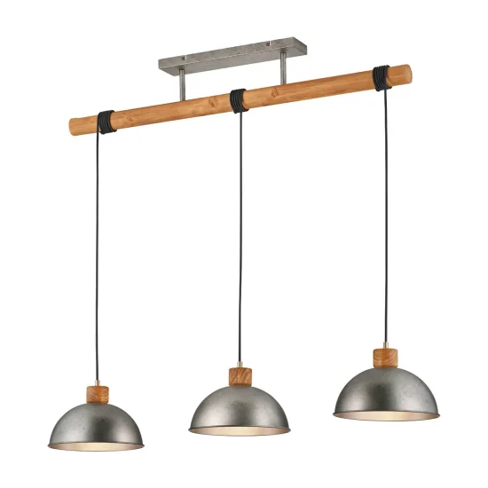 LAMPE DE PLAFOND 3 LUMIÈRES JANO MÉTAL NICKEL ANTIQUE 2