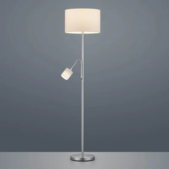 LAMPE DE SOL BROOME C/FLEXO ÉCRAN BLANC EN MÉTAL 2