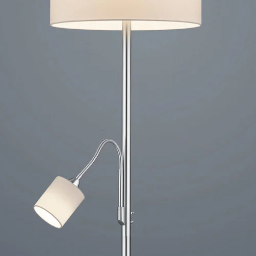 LAMPE DE SOL BROOME C/FLEXO ÉCRAN BLANC EN MÉTAL