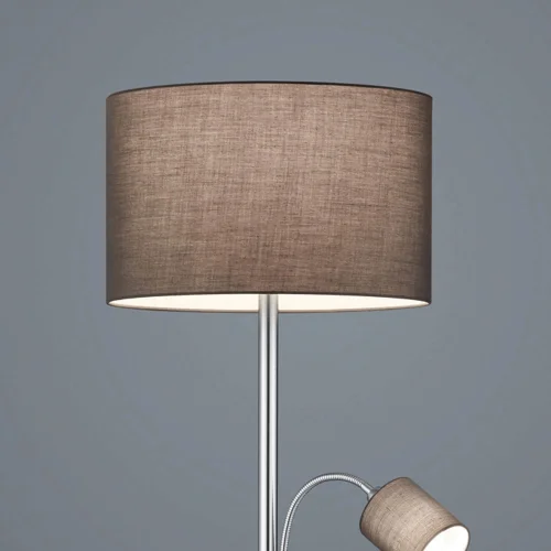 LAMPE DE SOL BROOME C/FLEXO ÉCRAN GRIS MÉTAL LAMPE DE SOL BROOME C/FLEXO ÉCRAN GRIS MÉTAL