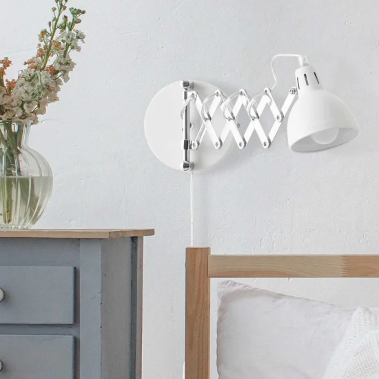 LAMPE MURALE EDWARD MÉTAL BLANC