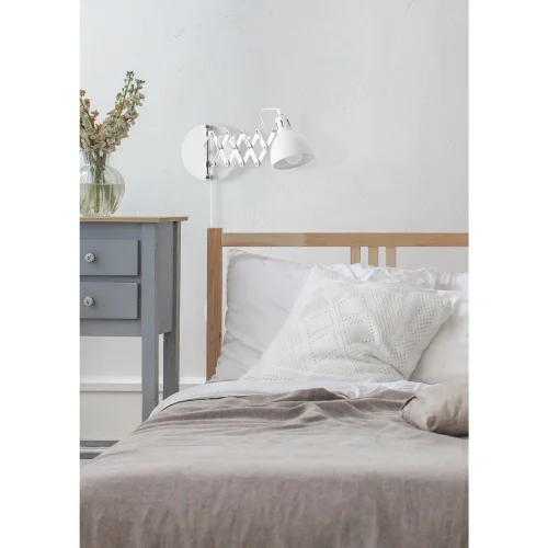 LAMPE MURALE EDWARD MÉTAL BLANC LAMPE MURALE EDWARD MÉTAL BLANC