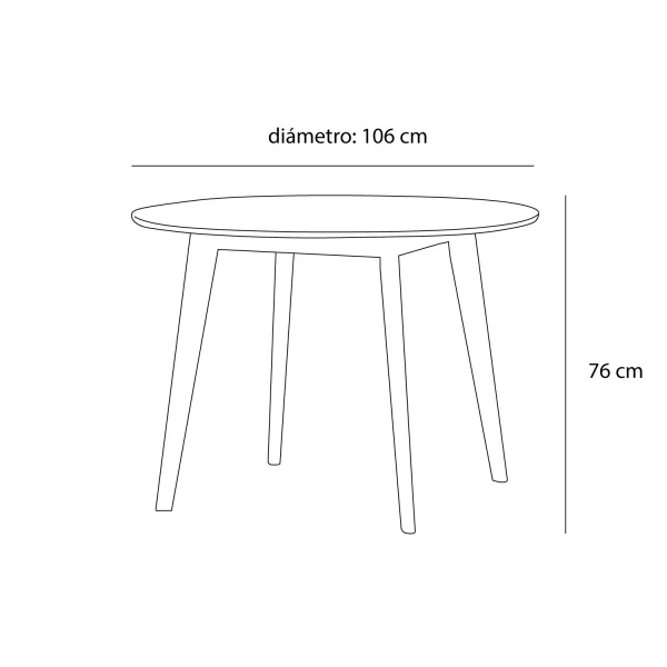 TABLE LEKA BLANCHE/NATURELLE