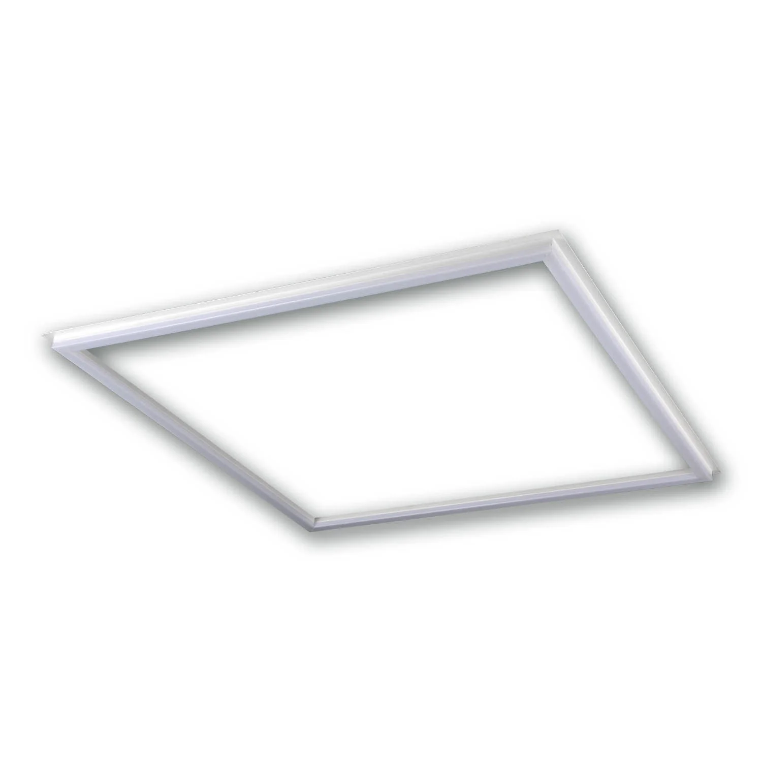 Cadre En Aluminium Pour Panneau LED 60x60 Cm - Montage Mural Ou En Saillie, Design Minimaliste Noir, Idéal Pour Bureau Et Commerce