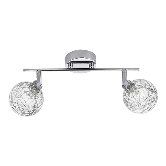 PROJECTEUR CHROMÉ CHROMÉ 2 LUMIÈRES QUINN 2