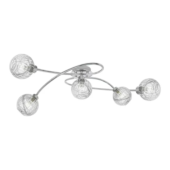PLAFOND PLAFOND 5 LUMIÈRES QUINN CHROME 2