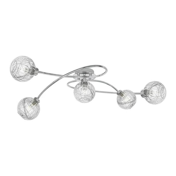 PLAFOND PLAFOND 5 LUMIÈRES QUINN CHROME