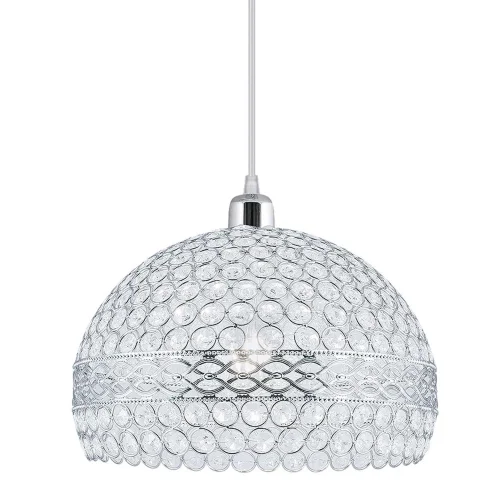 PENDENTIF 1 LUMIÈRE TUDOR CHROME ET VERRE