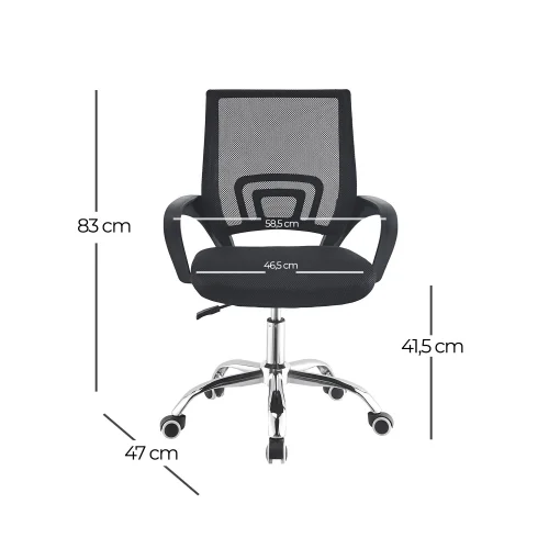 CHAISE BUREAU AETHELRED CHROME NOIR