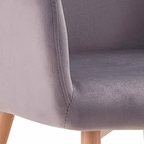 AINSLEY FAUTEUIL VELOURS GRIS