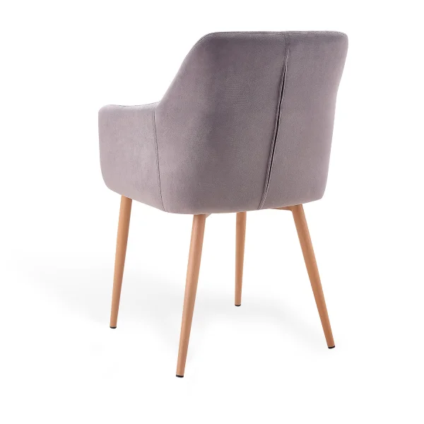 AINSLEY FAUTEUIL VELOURS GRIS