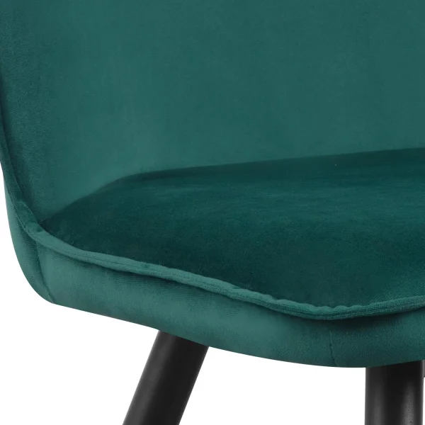 HADLEY CHAISE VELOURS VERT FONCÉ
