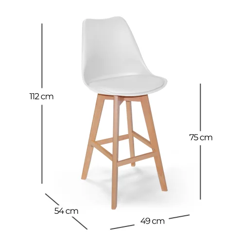 TABOURET KARLSKRONA TOUR BLANC