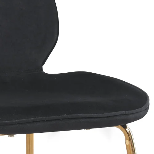 CHAISE ASHCROFT EN VELOURS NOIR