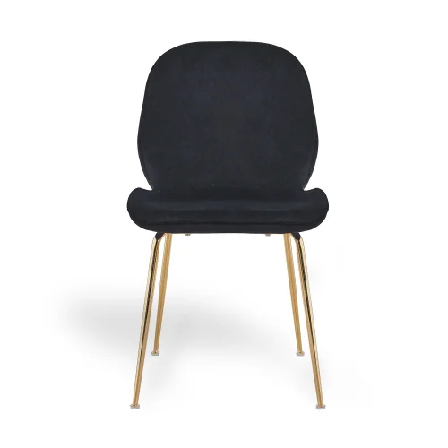 CHAISE ASHCROFT EN VELOURS NOIR