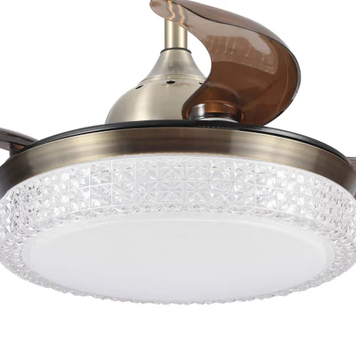 VENTILATEUR DE PLAFOND LED KINGSTON 4P CUIR PLIANT RÉGLABLE